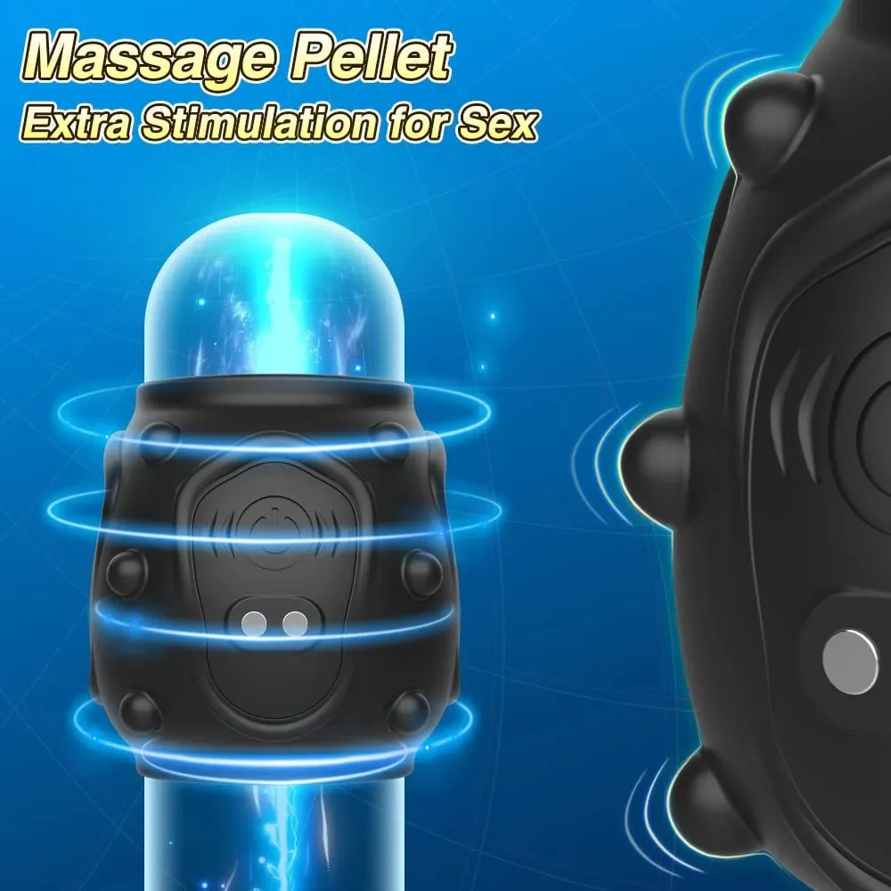 Δονητικό μανίκι πέους όρχεις G Spot Pleasure Διεγέρτης Καθυστερημένης εκσπερμάτωσης Cock Ring Erection Extender Συσκευή παιχνιδιών σεξ για άνδρες — image 4