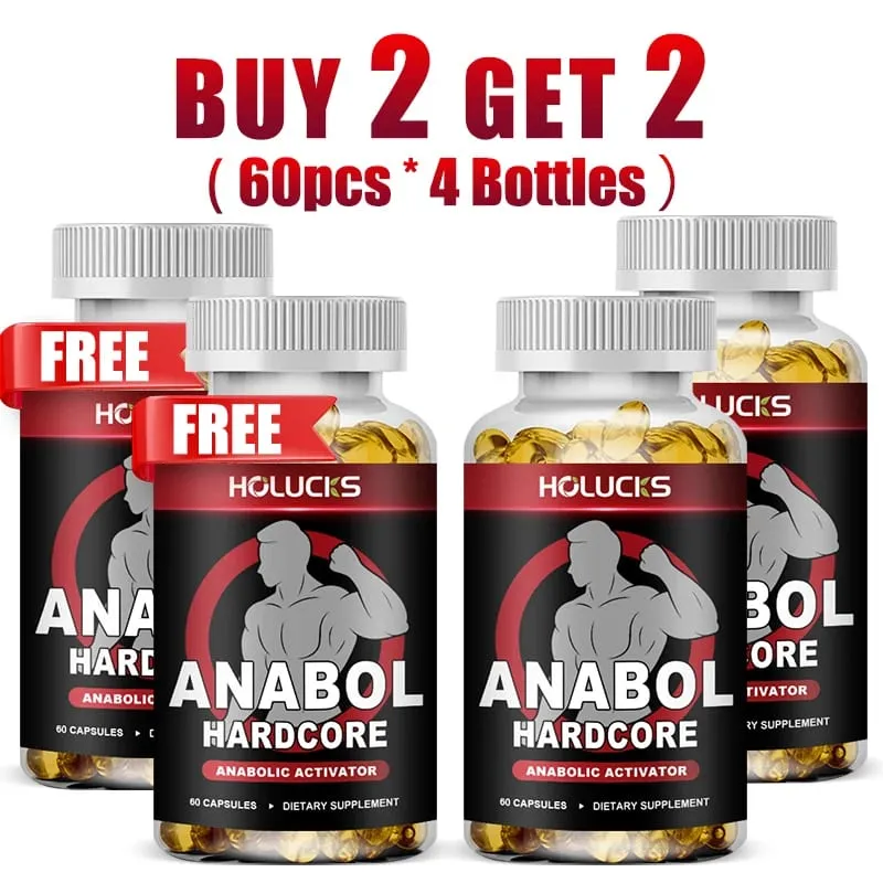 Anabol Hardcore Anabolic Activator Capsules Support Muscle Building Strength Gains & Fat Shredding for Athletes