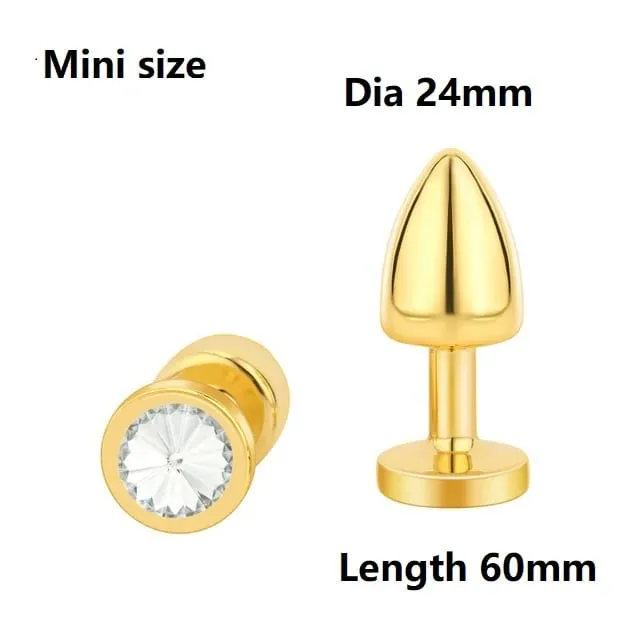 גודל קטן מתכת אנאלי חרוזים Butt Plug Mini Rainbow רוז זהב Butt Plug תכשיטי קריסטל מאמן אנאלי דילדו אוננות צעצוע מין — image 17