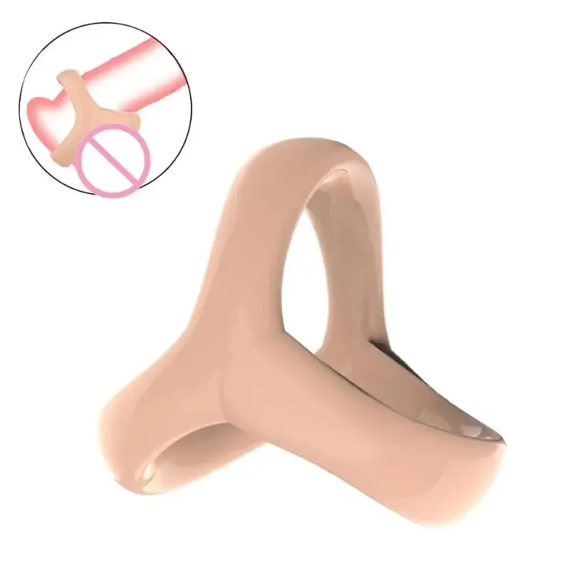 1Pcs Semen Delay Cock Ring Soft TPE Triangle Penis Ring For Men Adult Sex Toy Male Enhancement Accessory
