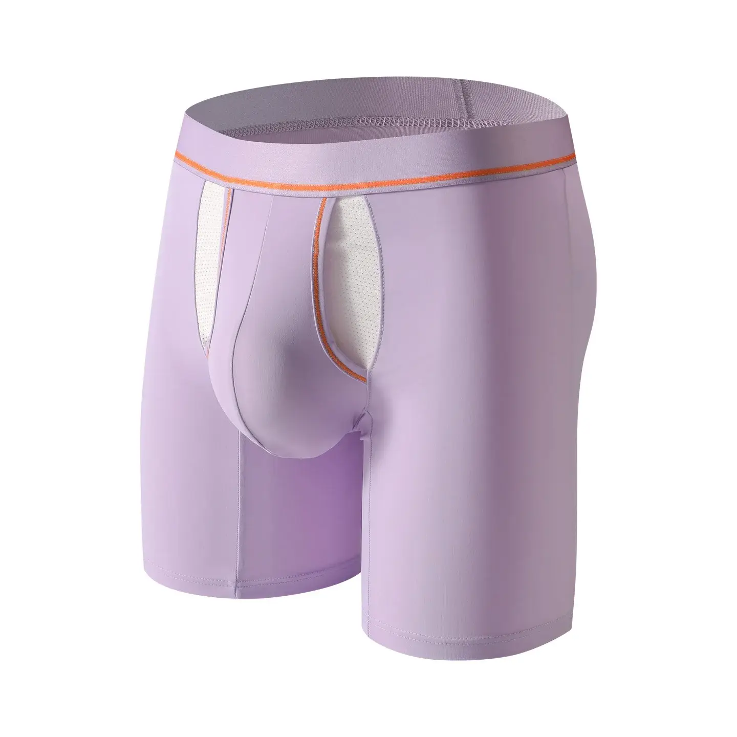 Men's Underwear Boxer Shorts Slim Ice Silk Extended Leg Boxers Man Breathable Bullet Separation Pouch Panties Male Underpants — image 9