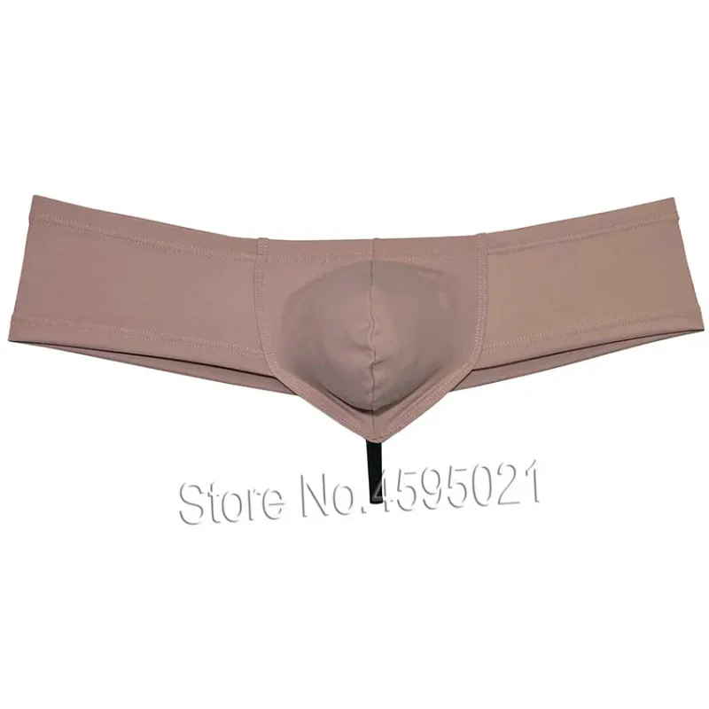 Men's Sexy Low Rise Mini Briefs Panties Solid String Crotch Brazilian Bikini Underwear Solid Enhance Pouch Boxer Briefs for Men — image 13