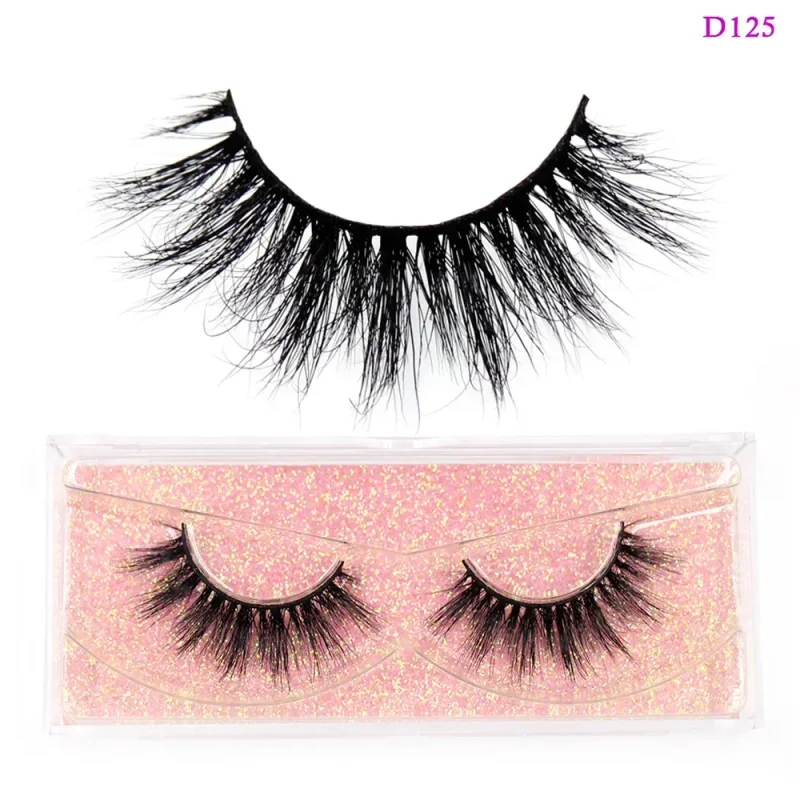 3D Mink Lashes Μαλακές τρίχες Ψεύτικες βλεφαρίδες Αφράτος όγκος Wispy Fake Lashes Extension Μακιγιάζ — image 25