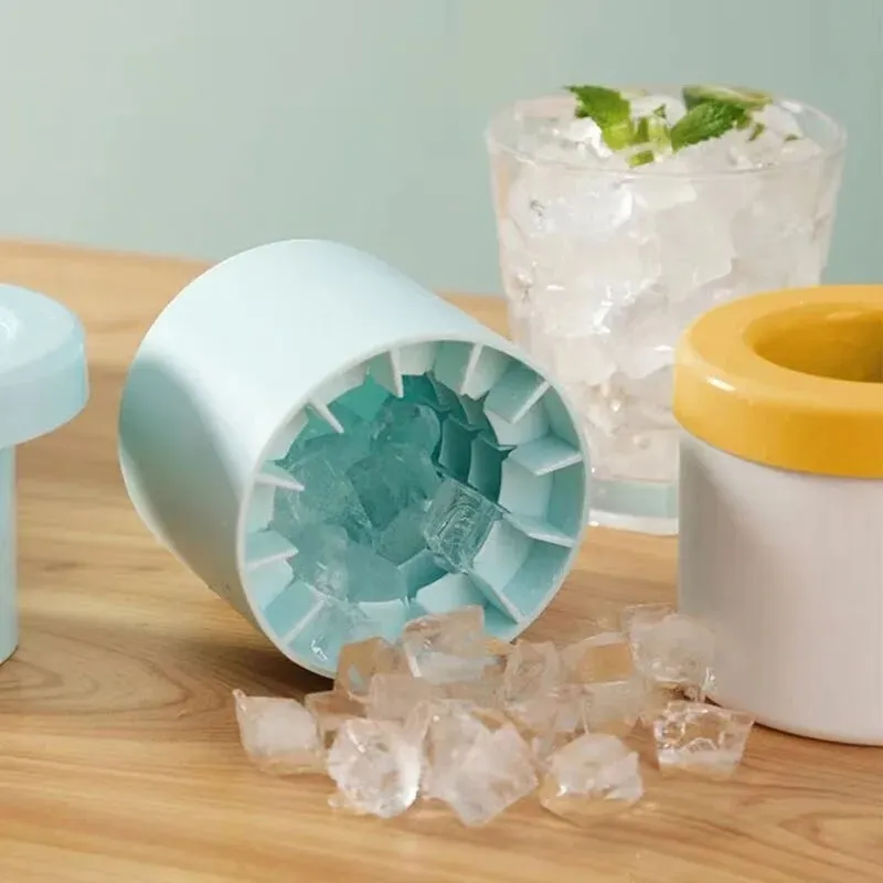 40/60 Ice Cubes Mold σιλικόνης Στρογγυλός κάδος πάγου Κουτί αποθήκευσης πάγου Οικιακά DIY Ψυγείο Freeze Ice Maker Creative Barware — image 7