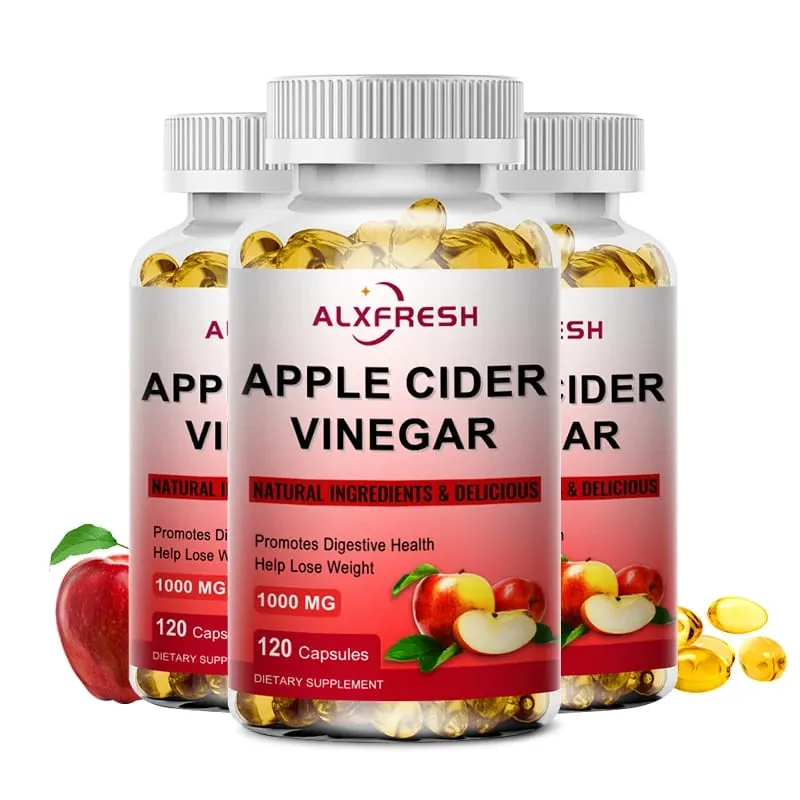 Alxfresh Κάψουλες Μηλόξυδου με Βιταμίνες Ψευδάργυρου | 1000 mg | Υγιές συμπλήρωμα μη ΓΤΟ