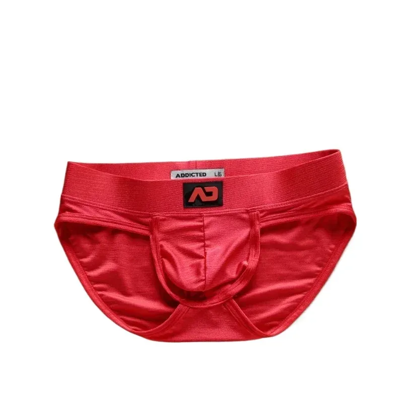 2025Simple, solid color, fashionable, men's low-rise nylon brushed bright briefs AD3-M257 — image 2
