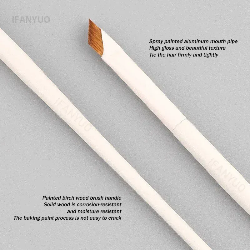 1/10 τεμ. Blade Eyeliner Brush Brush Brush Brush Portable Flat Ultra Thin Fine Liner Eye Liner Brow Contour White Brushes Makeup Brushes Εργαλείο μακιγιάζ — image 3