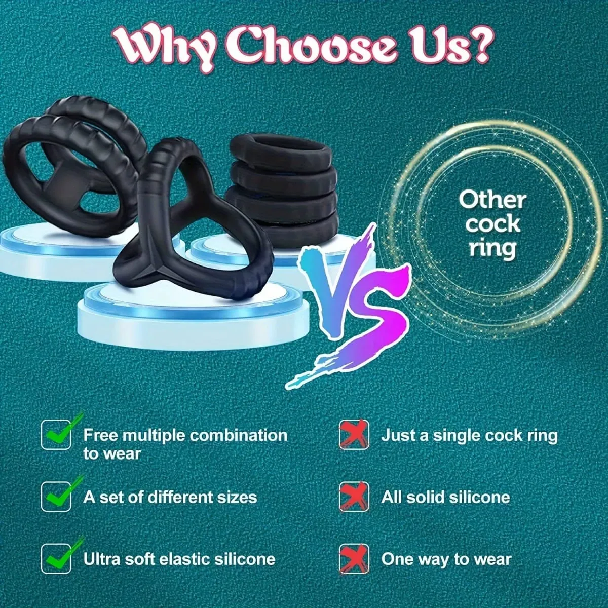 Cock Rings Silicone Ball Stretcher Delay Ejaculation TPE Penis Ring for Men Sex Toys Adjustable Semen Lock Ring SM Penis Sleeve