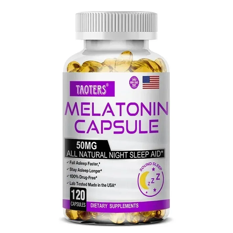 Κάψουλες μελατονίνης 50 mg - Συμπλήρωμα Φυσικού Βοηθήματος ύπνου για την Προώθηση του Γρήγορου Αποκοιμήματος Calm The Mind