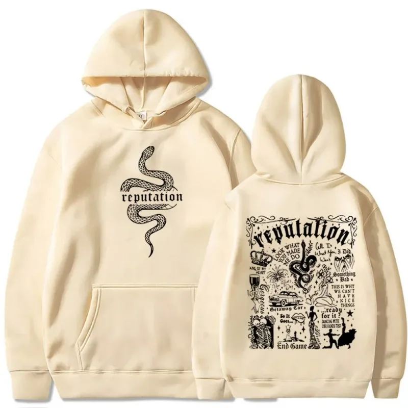 Latest Trend Code Taylor Reputation Fashion Hoodie Reputation Music Fans Love Hoodies Street Punk Style — image 9