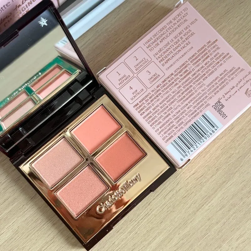 Σετ μακιγιάζ CT Highlighters Lip Blam 4 Color Eyeshadow Palette Lip Gloss Lip Blam Σετ μαξιλαριού Talk Φυσικά καλλυντικά μακράς διαρκείας