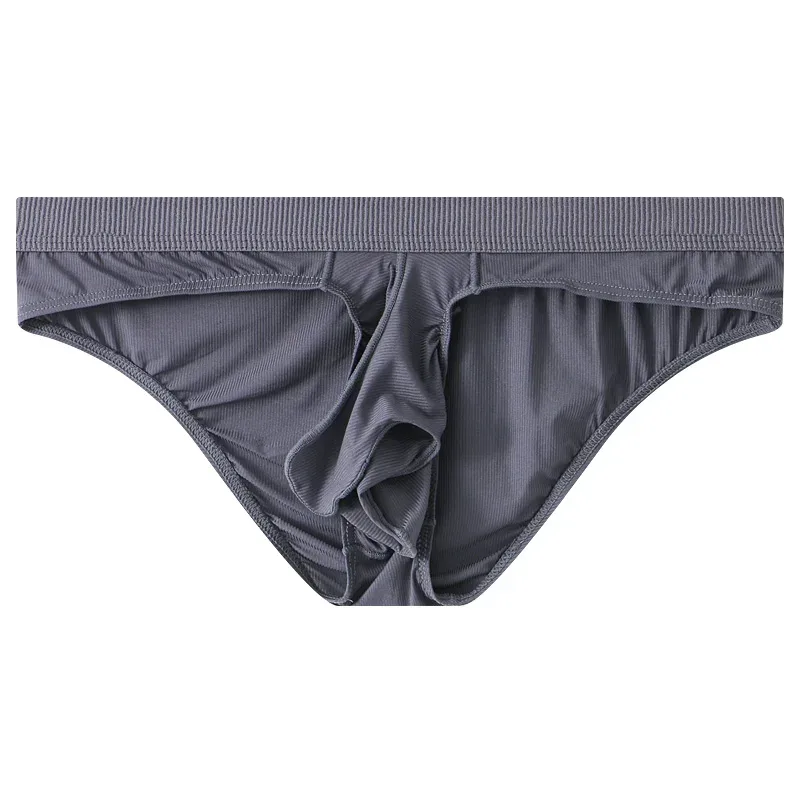 Calzoncillos de seda de hielo para hombre, ropa interior ultrafina, transparente, sin costuras, de secado rápido, transpirables, para verano