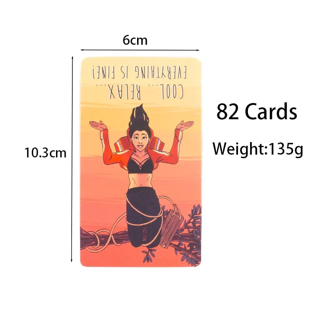 82 Κάρτες ΔΕΝ ΜΕ ΝΟΙΑΖΕΙ Oracle Deck 10,3*6CM Fortune Telling Divination Cart Tarot With PDF GuideBook — image 4