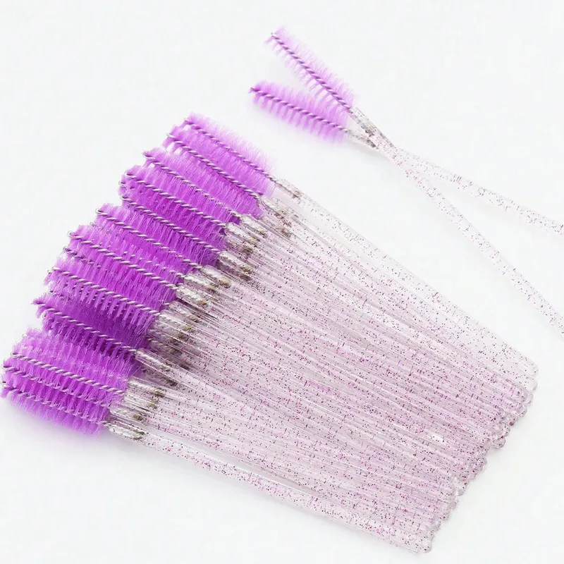 50 τμχ Crystal Eyelashes Brush Cob Αναλώσιμος βλεφαρίδες μιας χρήσης Extension Mascara Wands Makeup Professional Makeup Beauty Tool — image 12