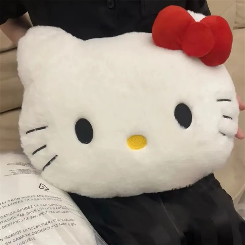 Anime Sanrio Hello Kitty Cute Cartoon Head βελούδινο καναπέ μαξιλαριού Μαξιλάρι αυτοκινήτου Μαξιλάρι για ύπνο Μαξιλάρι για γενέθλια Δώρα για κορίτσι — image 9