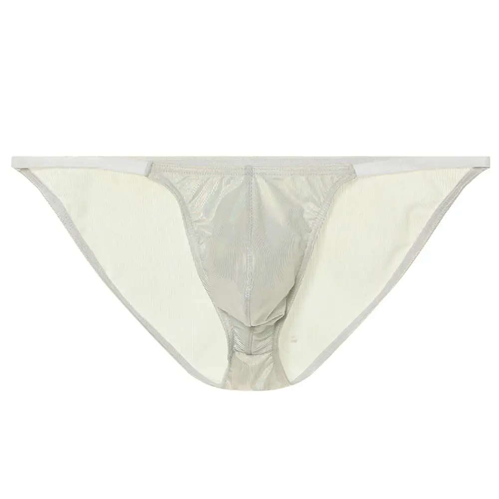 Fashion Men's Underwear Bright Low Waist Briefs Breathable Lingerie Underpants — image 4