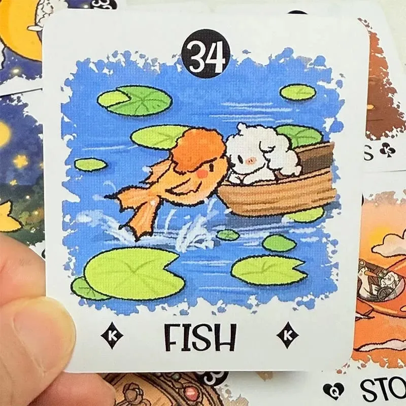 Boji Blog Lenormand Deck גרסה אנגלית 39 יחידות מסע של ארנב דרך חיזוי גורל כרטיס טארוט לאוהבי טארוט — image 4