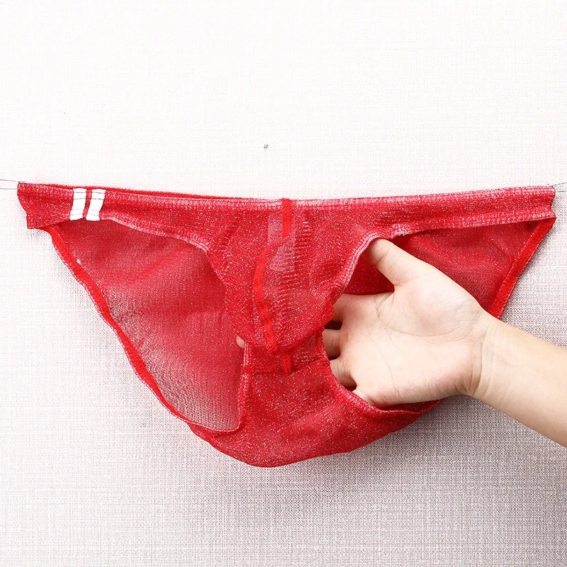 Men's Underwear Briefs Ultra Thin Low Rise Mesh Breathable Panties — image 29
