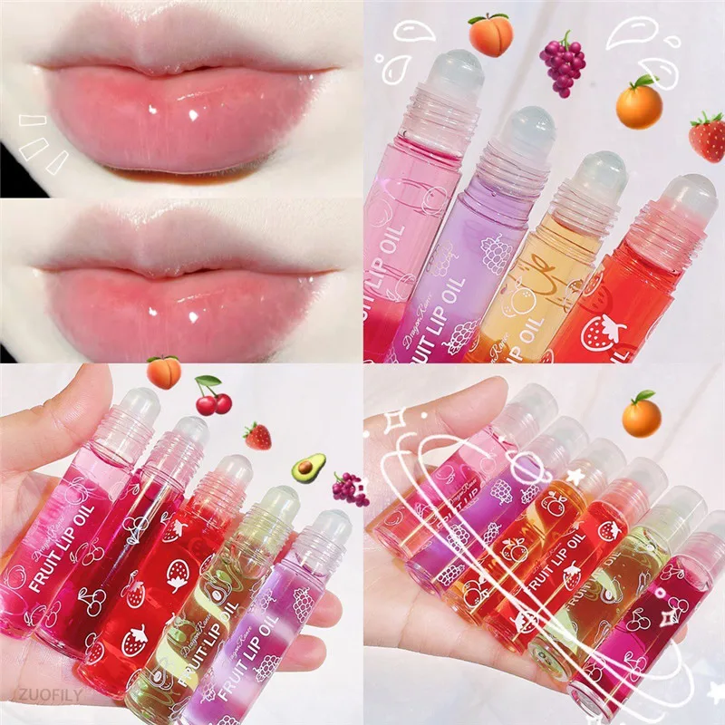 Fruit Lip Gloss Διάφανο Lip Oil Ενυδατικό μειώνοντας τις γραμμές χειλιών Θρέφει τα χείλη Αδιάβροχα Υγρά Καλλυντικά για Χείλη Μεγάλης διάρκειας — image 3