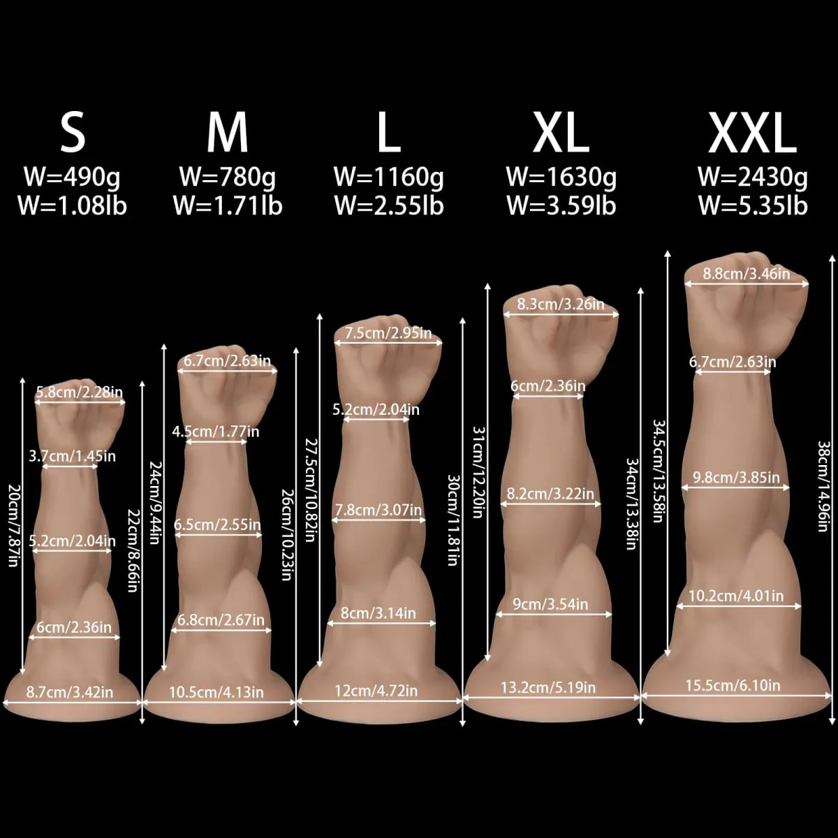Consolador Anal con tapón de mano para adultos, dilatador de trasero Vaginal, estimulador profundo, expansor de ano, consolador grande masturbador, Juguetes sexuales anales para adultos — image 6