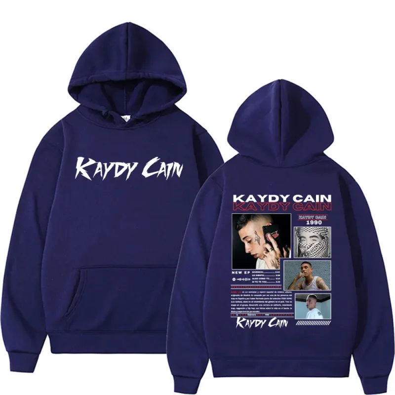 Rapper Kaydy Cain Album 2026 Graphic Hoodies Men Women Fashion Vintage High Street Oversized Loose Bodywarmer Hooded Sweatshirts