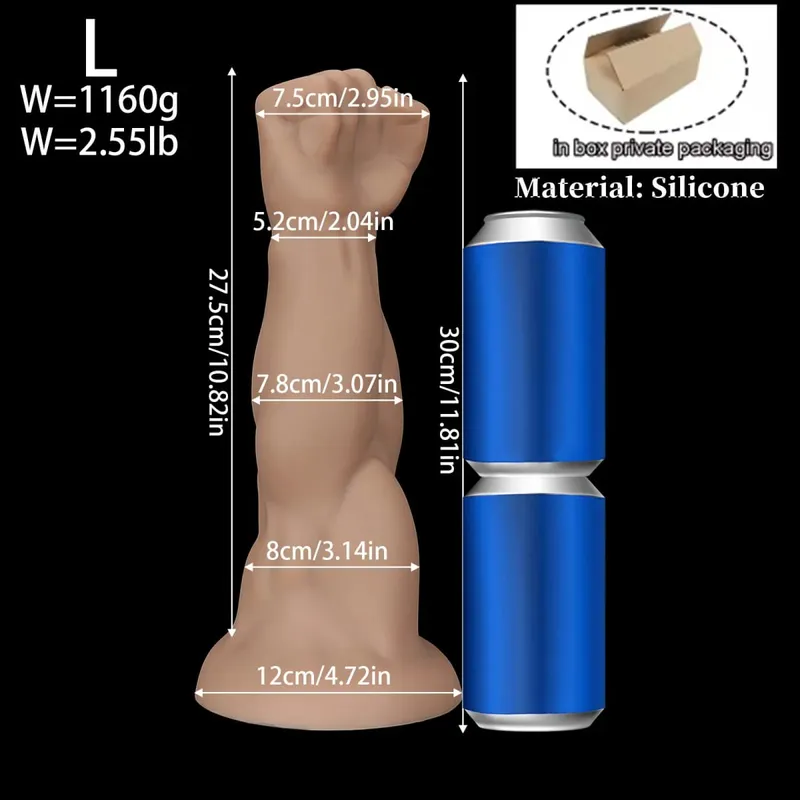 Consolador Anal con tapón de mano para adultos, dilatador de trasero Vaginal, estimulador profundo, expansor de ano, consolador grande masturbador, Juguetes sexuales anales para adultos — image 9