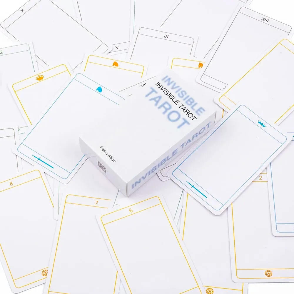 Invisible Tarot 78 Blank Cards Δημιουργήστε τη δική σας τράπουλα Tarot 10,3*6cm English Visions Divination Edition Deck Επιτραπέζια παιχνίδια — image 6