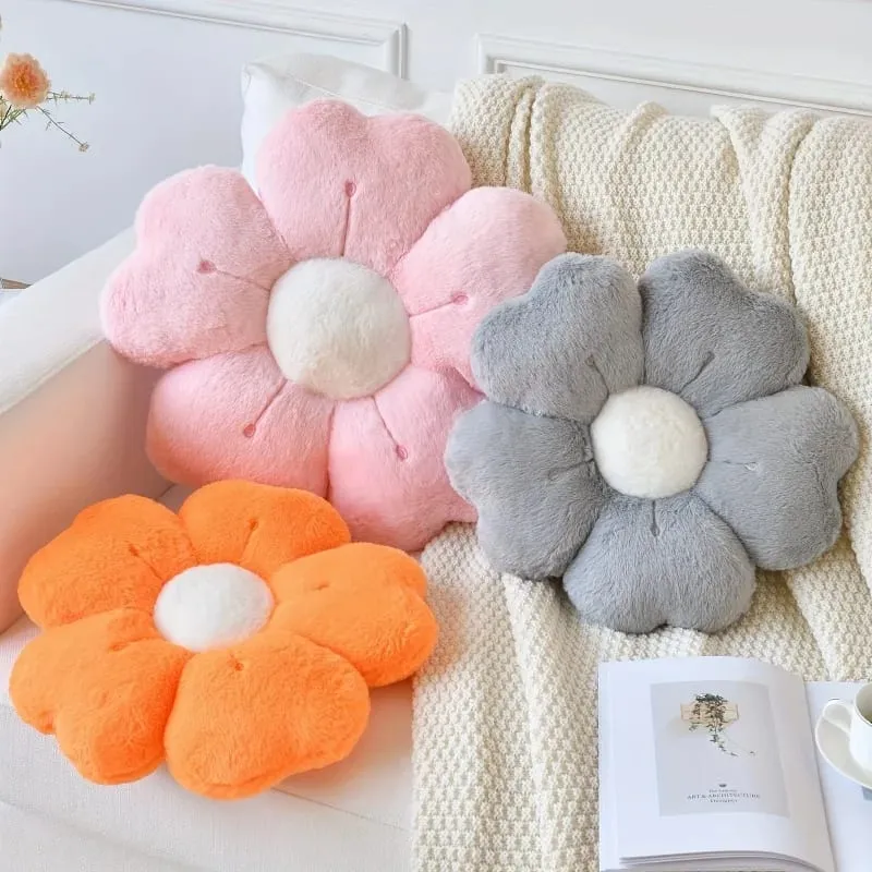 Soft Plush Flower-Shaped Plush Throw Pillow - Comfortable and Cute Mattress and Sofa Decor Cushion Chair Cushion Floor Cushion — image 5