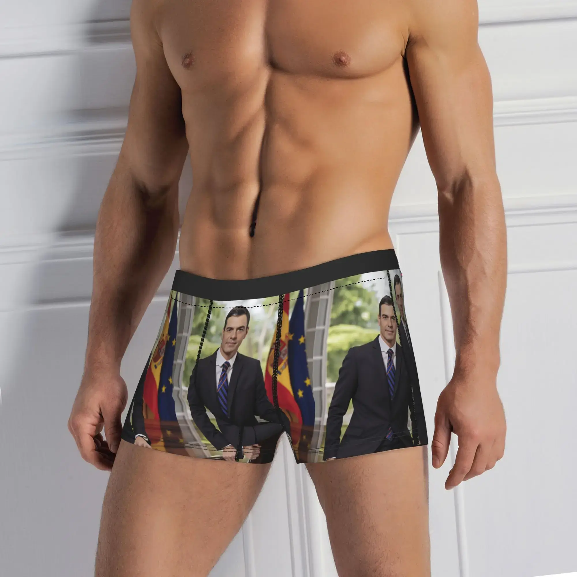 Pedro Sanchez Underwear Printing Trunk Hot Sale Men's Panties Novelty Boxer Brief Birthday Gift — image 7