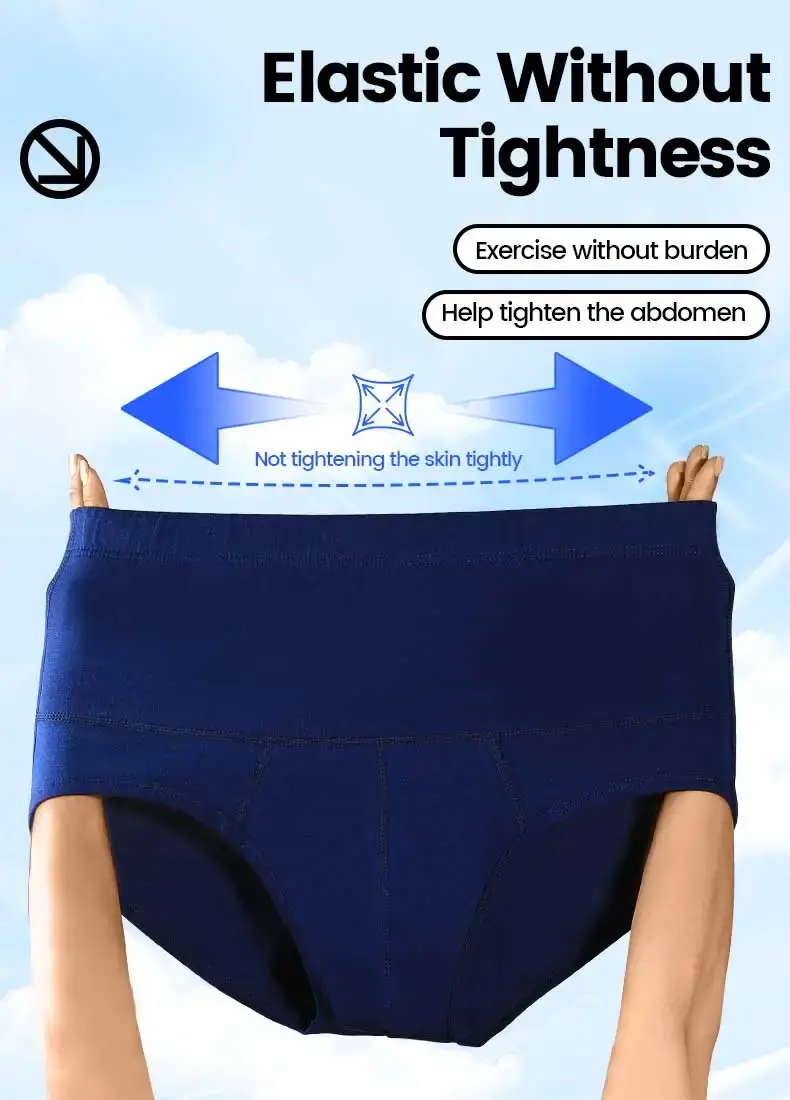 Men's cotton underpants, high-waisted, slimming, waist-protecting, enhanced warmth, short underpants for overweight sportswear — image 6