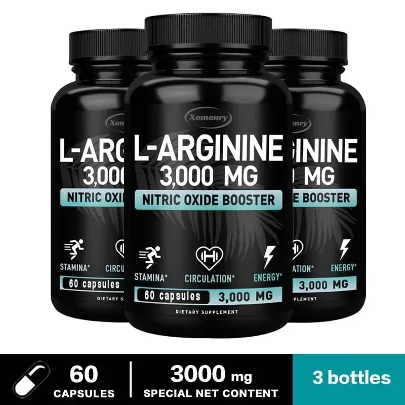 L-Arginine Supplement Boost Endurance -Increase for Energy Strength Vascular and Endurance Support During Exercise | Muscle Mas — image 10
