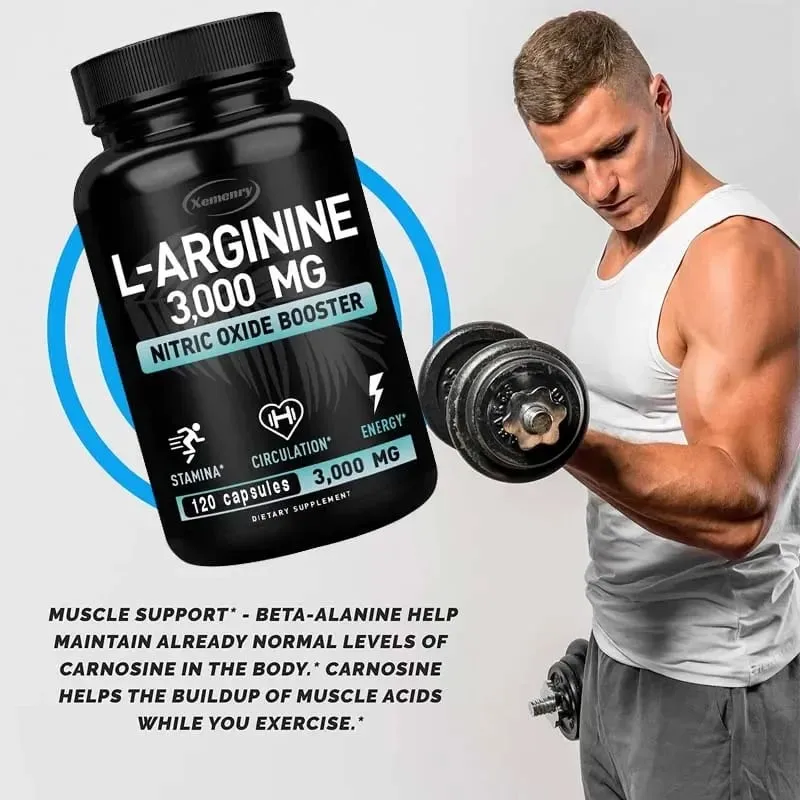 L-Arginine 3000mg - for Energy Strength and Endurance Support During Exercise | Muscle Mass Non-GMO — image 7