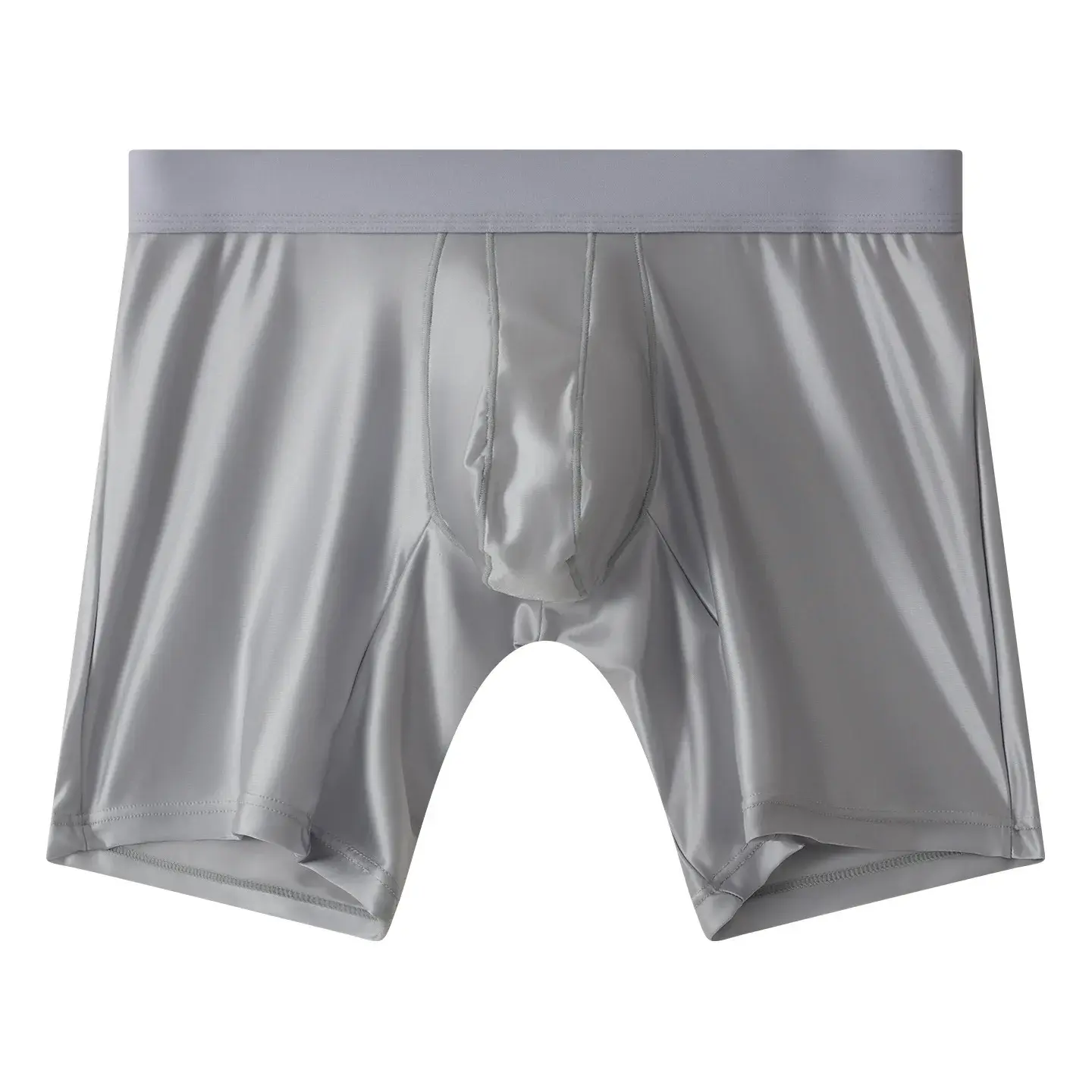 Mens Underwear Boxers Solid U Convex Pouch Panties Man Extended Leg Boxer Shorts Homme Middle Waist Sports Underpants Male M-XXL — image 3
