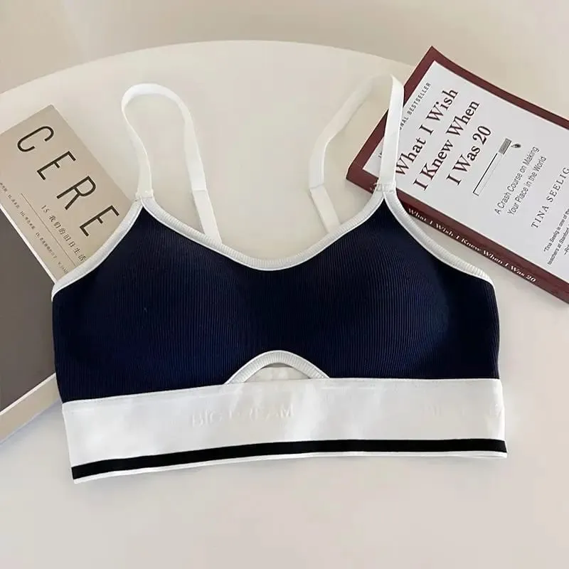 Εσώρουχα εσώρουχα Seamless Sports Bralette Teens Wireless Anti-Sagging Thin Cup Μικρή υποστήριξη στήθους Racerback Ελαφρύ σετ σουτιέν — image 10