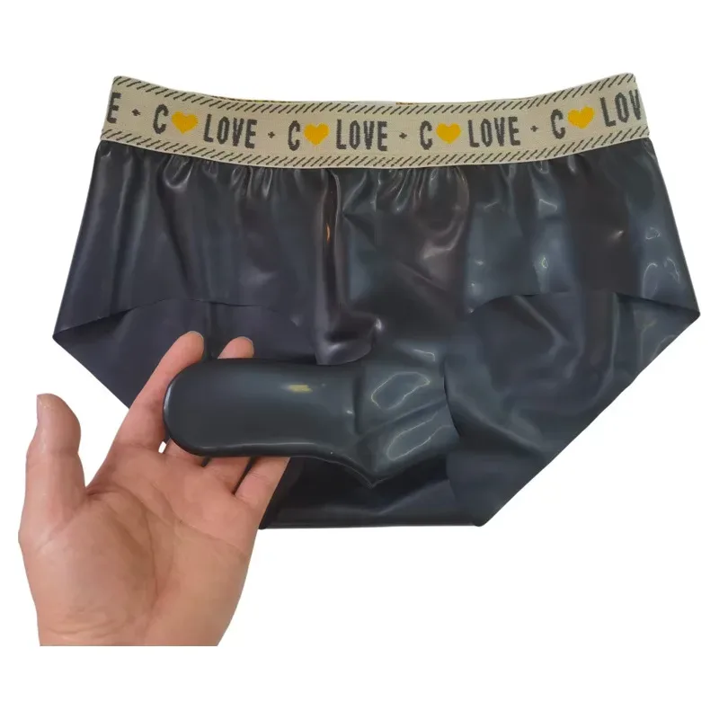 Gays Sexy Penis Sleeves Briefs for Men JJ Rubber Bag Hip Gun Bullet Separation Self Rolling Leak Proof Rubber Airplane Underwear — image 3