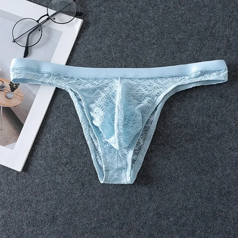 Men Thongs Briefs Jacquard Sheer Men's Underwear Sexy Accessories Hot Low Rise Pouch Very Hot Lingerie Breathable Underpants — image 1