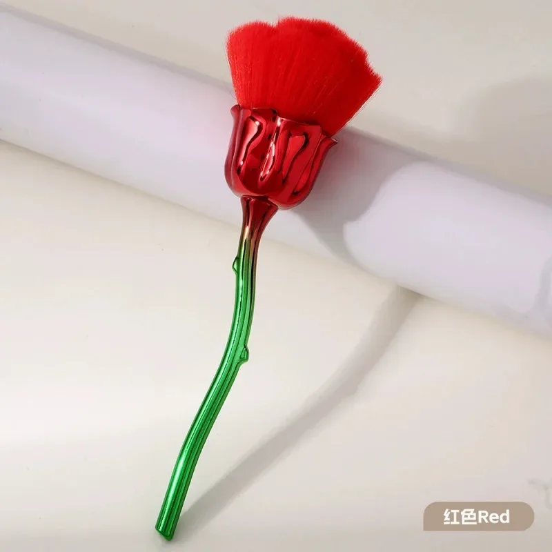 Pincel de maquiagem em formato de flor de rosa, redondo, pó solto, manicure, polimento de unhas, remoção de poeira, ferramentas de maquiagem de beleza