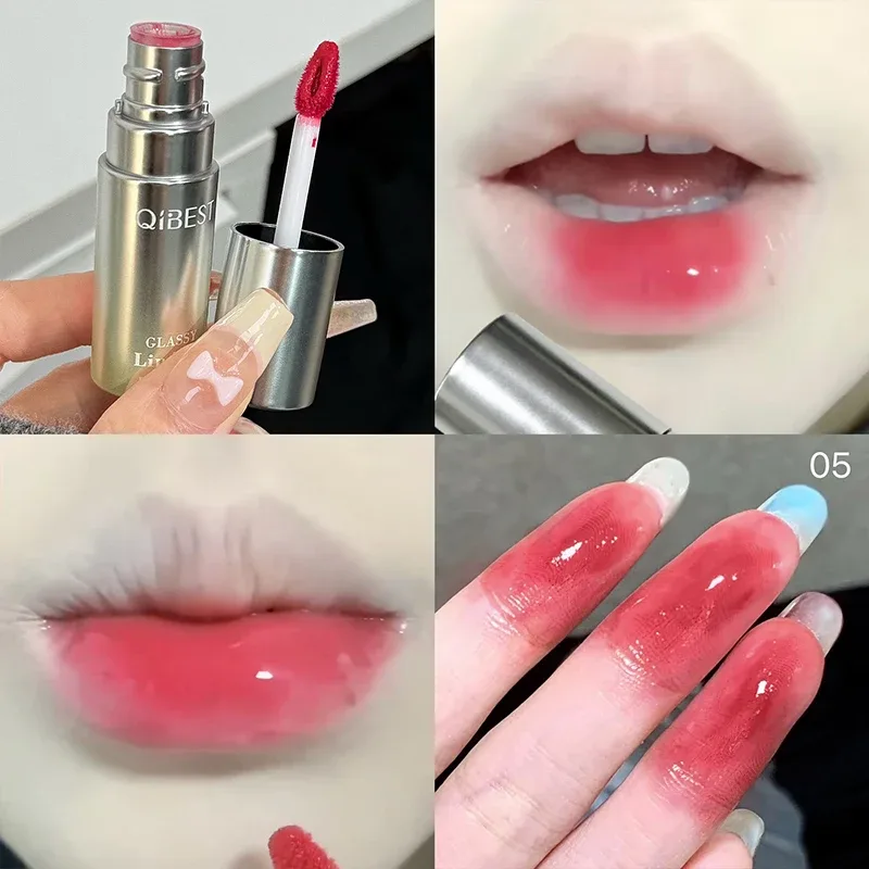 Watery Mirror Lip Gloss Μακράς διάρκειας Ενυδατικό Εύκολα Φορετούμενο Water Glass Lip Glaze Ενυδατικό Sexy Red Lip Tint Makeup — image 4