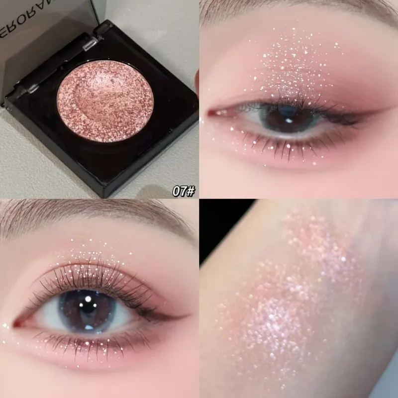 Herorange 16 Color Eyeshadow Palette Highlight Matte Shimmer Orange Brown Pink Champagne Waterproof Portable Festival Mak — image 10