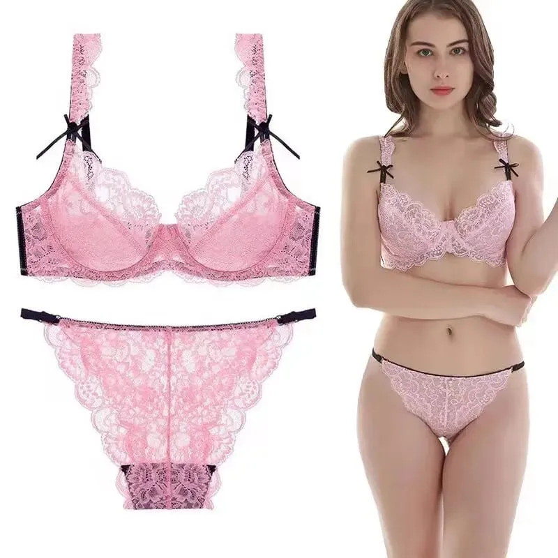 Ρομαντικό Ατμόσφαιρα Lace Minimizer Σουτιέν Ultra Thin Sponge Free Wirefree Γυναικείο Σετ ώθησης μπούστου με πλήρη κάλυψη BANERDANNI — image 11