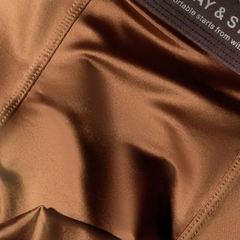 4 Pcs/Lot Breathable Men's Fiber Boxing Briefs, Comfortable Breathable Underwear, Medium Stretch Knit Fabric, Solid Color — image 3