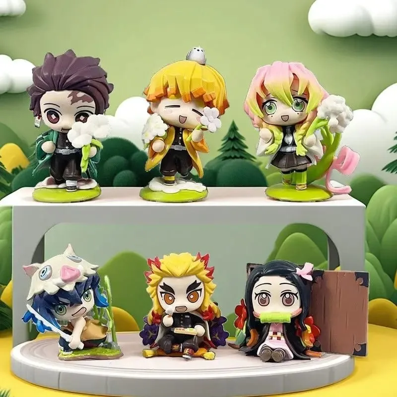 2026 Tanjiro Kamado Nezuko Demon-Slayer Anime Cartoon Figure Blind Box Creative Personalized Statue Ornament Surprise Gift Box — image 2