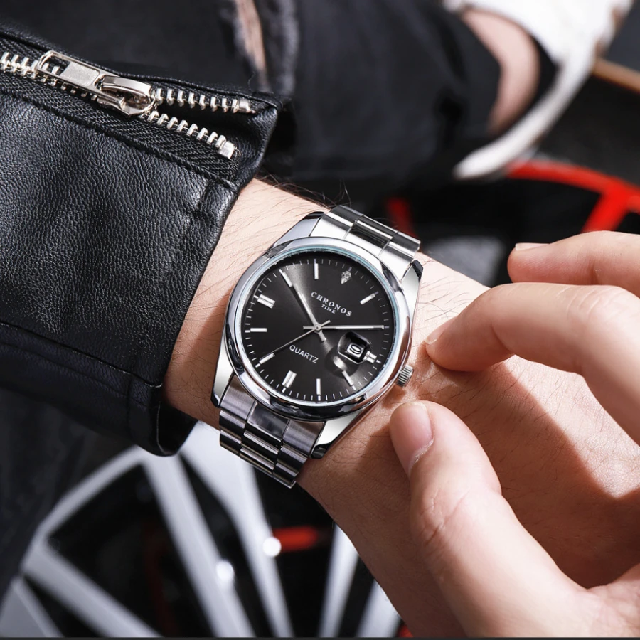 Top Brand Luxury Man Wristwatch Waterproof Luminous Date Men Watches Stainless Steel Quartz Men's Watch Male reloj — image 5