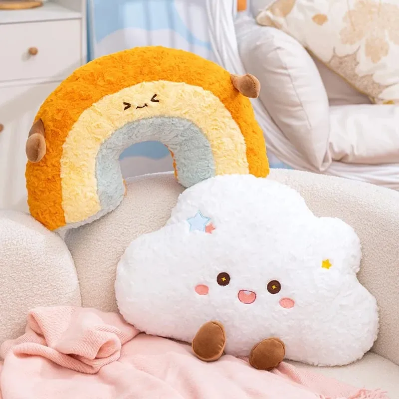 Rainbow Wish Star Moon βελούδινο μαξιλάρι Πολύχρωμο Crown Cloud Μαλακό παιχνίδι Μαξιλάρι Μαξιλάρι Καναπές Διακόσμηση σπιτιού Μαξιλάρια ριχτάρι — image 6