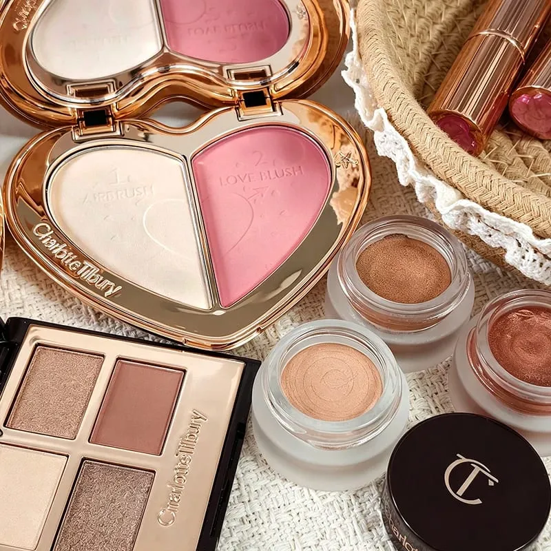 CT Latest Style Multi-color Eyeshadow Palette 6 Color Eye Shadow Cream Love Heart Powder Blusher Lasting Easy to Color Cosmetics