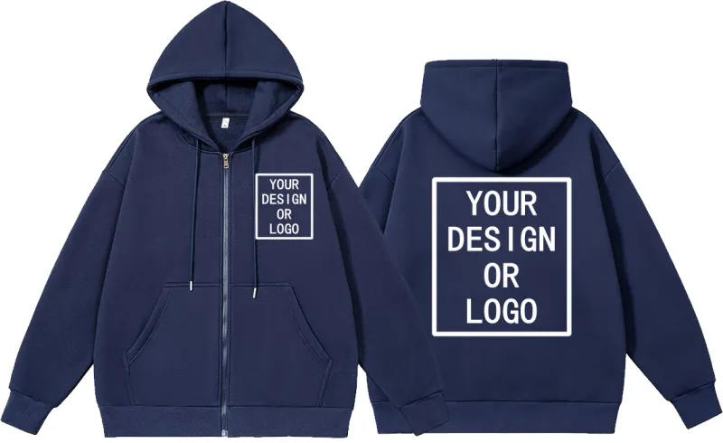 Personaliza tu propio diseño de marca, logotipo/imagen personalizada, sudaderas con capucha con cremallera DIY para hombres y mujeres, sudadera informal con capucha, nuevo jersey