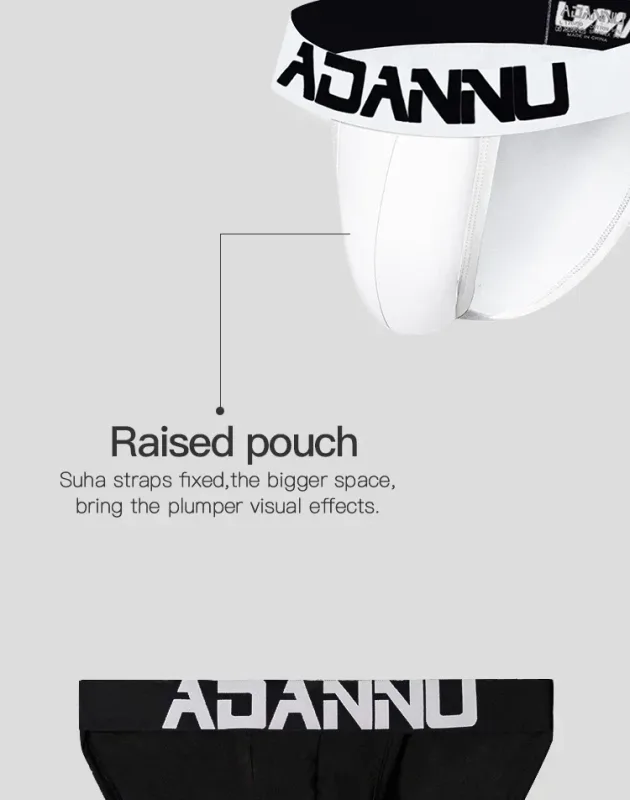 2PCS Mens Bikini Briefs Big Letter Print Wide Waistband Cotton Blend Soft Fabric 3D Contour Pouch Low Rise Male Underwear — image 10