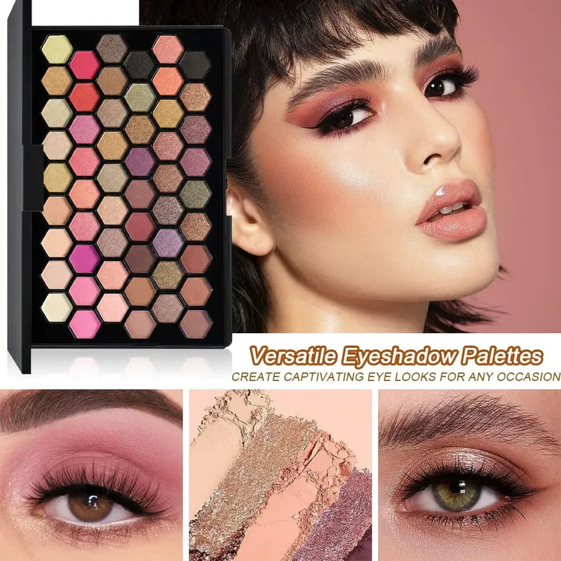 6 pçs kits de maquiagem 54 cores paleta de sombra 15 cores corretivo paleta 12 cores brilho labial com 9 pçs escovas lábio conjunto completo