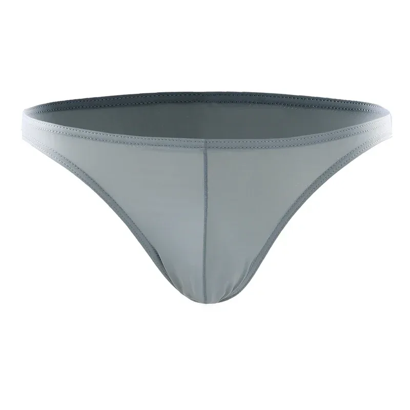 Summer Men's Breathable Ice Silk Underwear - Thin Style, Sexy Low-Waist Tight Fit, Seamless Small Triangle Bottom — image 3