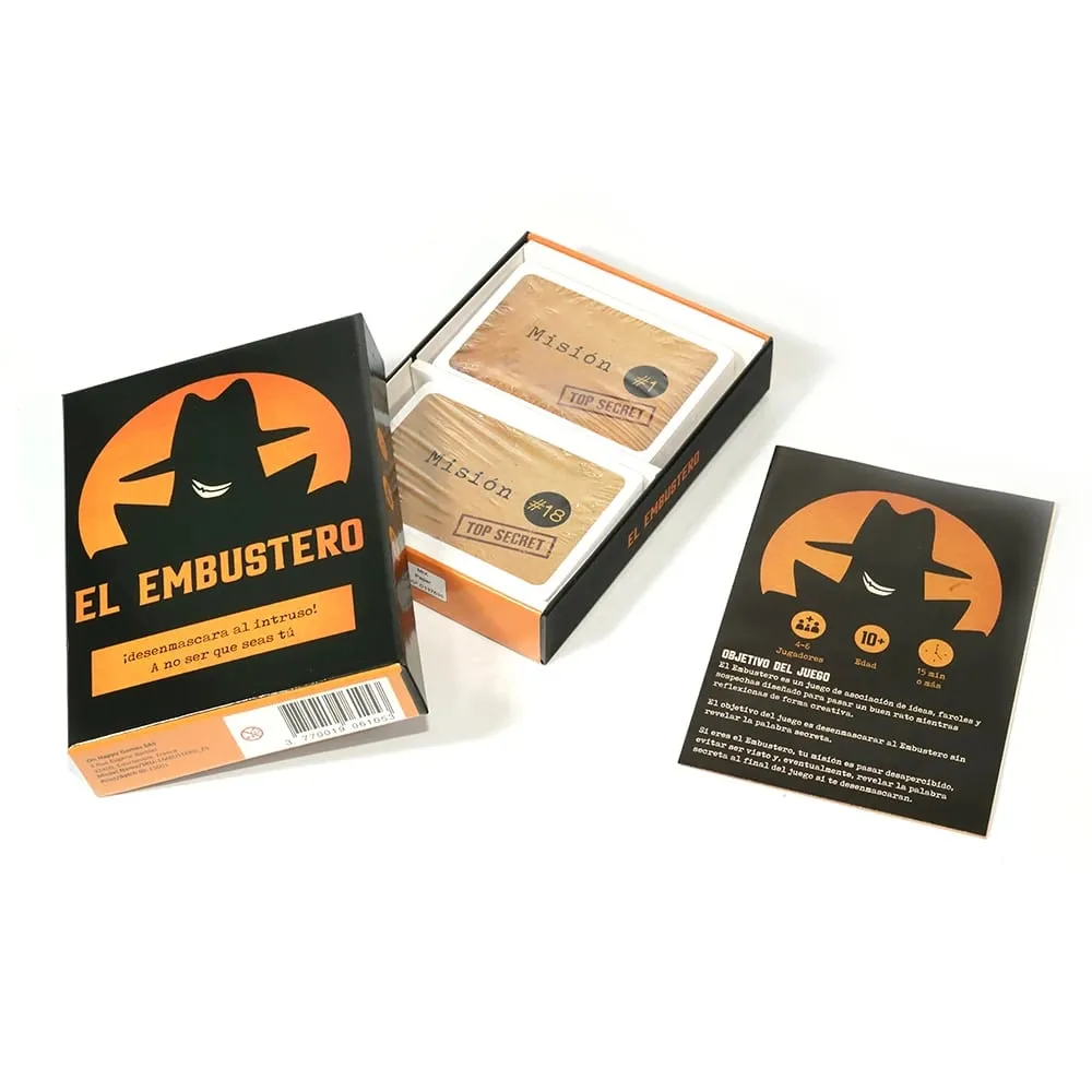 El Embustero משחק קלפים למסיבה ספרדית כיף אסטרטגיית בלוף ומשחק מילים יצירתי לחברים כדי לחשוף את המתחזה